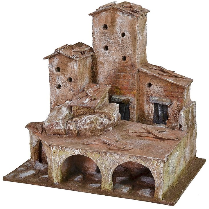 Farmhouses with portico cm 22x15x21 h