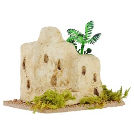 Casas palestinas con palma de 9,5x7x8,5 cm h