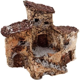 Case presepe accatastate con scala in resina cm 9x5x8 h.
