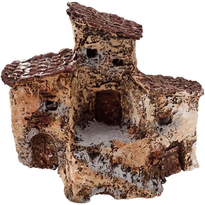 Case presepe accatastate con scala in resina cm 9x5x8 h.
