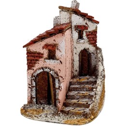 Casitas con escalera de 11,5x14,5x15 cm de altura.