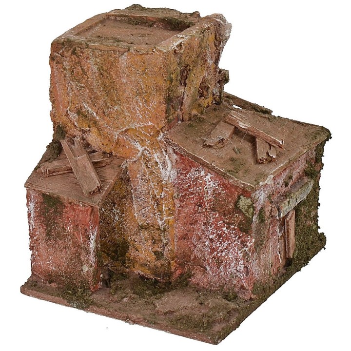 Casita de montaña de 10x9x10 cm de altura para belén.