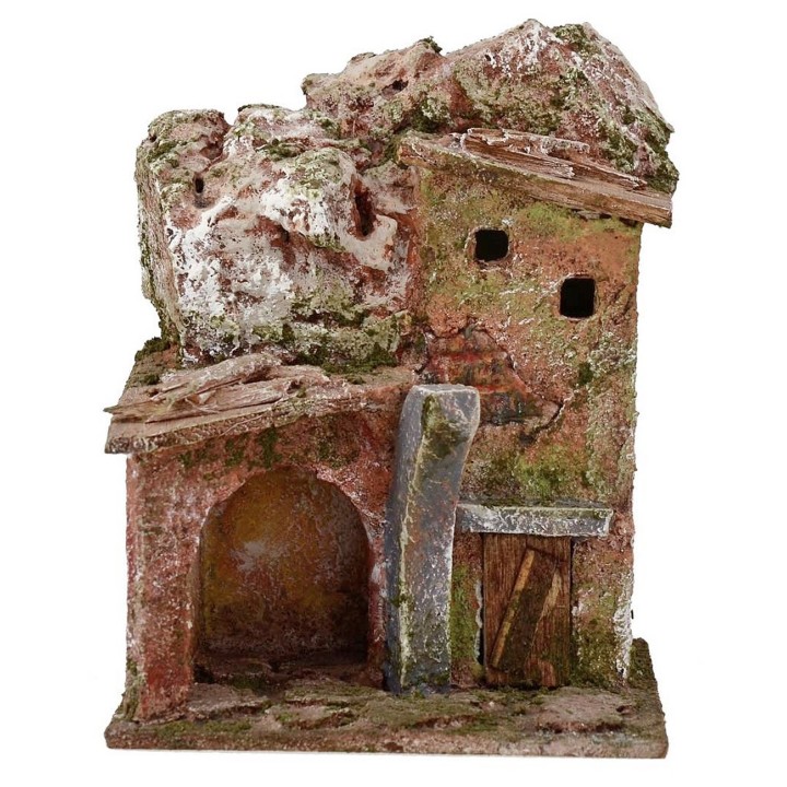 Casita de montaña de 10x9x13 cm de altura para belén.