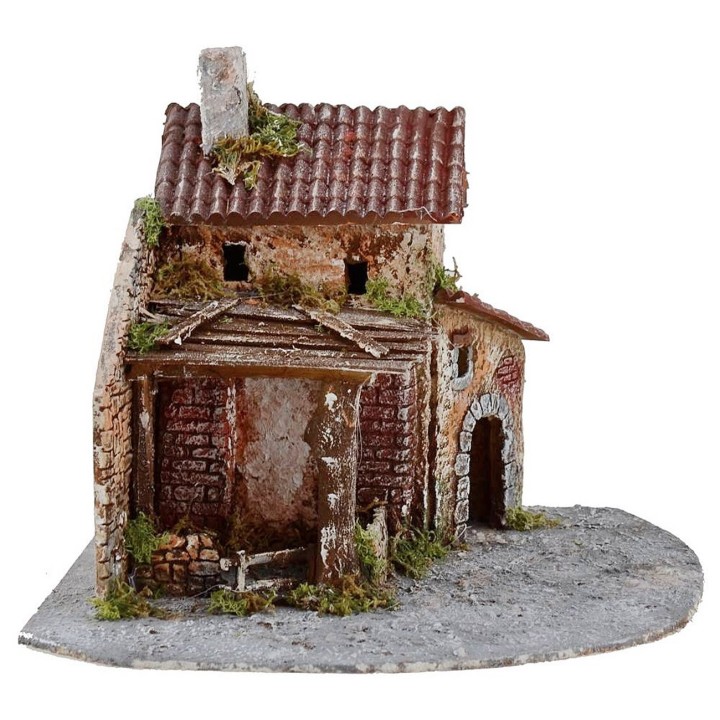 Casolare in resina per presepe cm 30x28x24 h.
