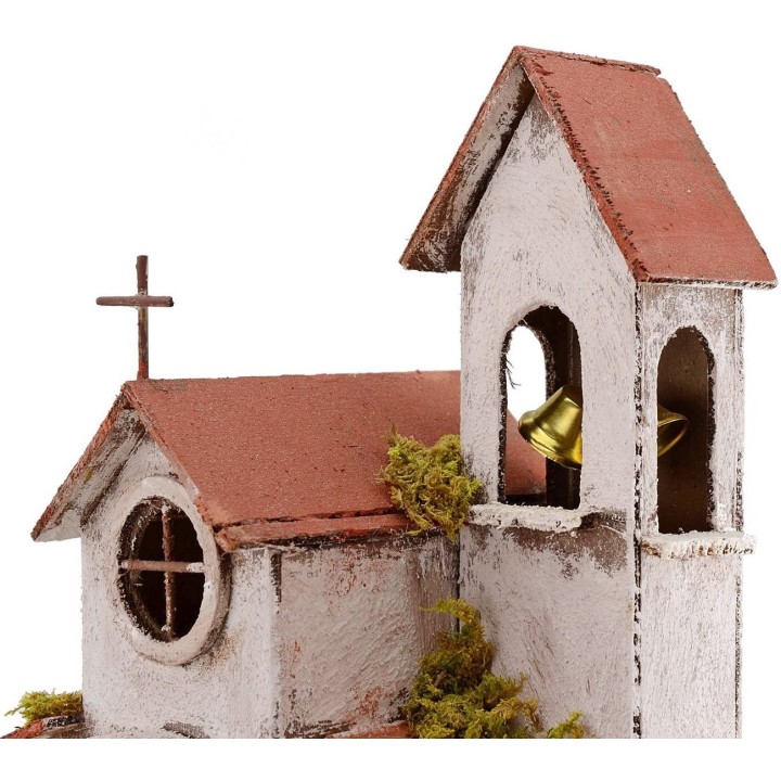 Chiesa con campanile cm 25x25x35 h.
