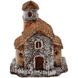 Chiesa in resina con campanile presepe cm 6,5x5x7,5 h.