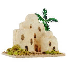 Complesso di case palestinesi cm 9,5x6,7x9 h