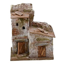 Doppia casa per presepe di montagna cm 10x9x12 h