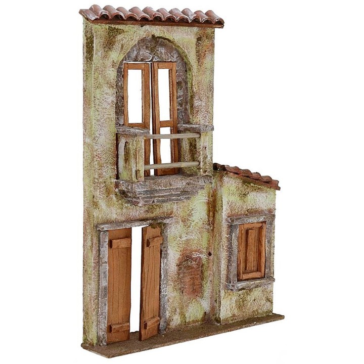 Home façade with balcony cm 26,5x5, 5x37, 5 h.