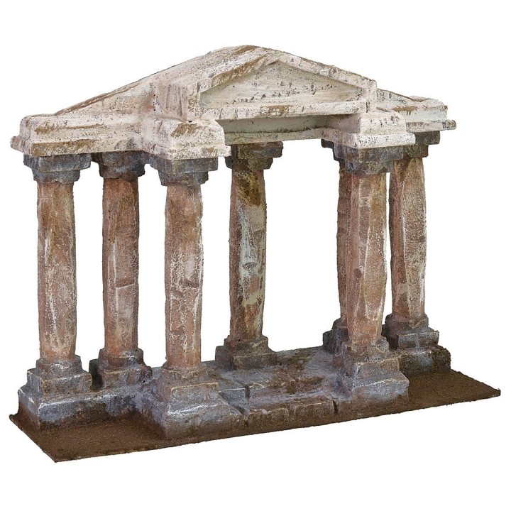 Entrada de Templo con doble fila de columnas cm 30x9x23 h