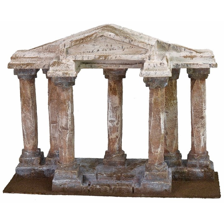 Temple entrance with double row of columns cm 30x9x23 h