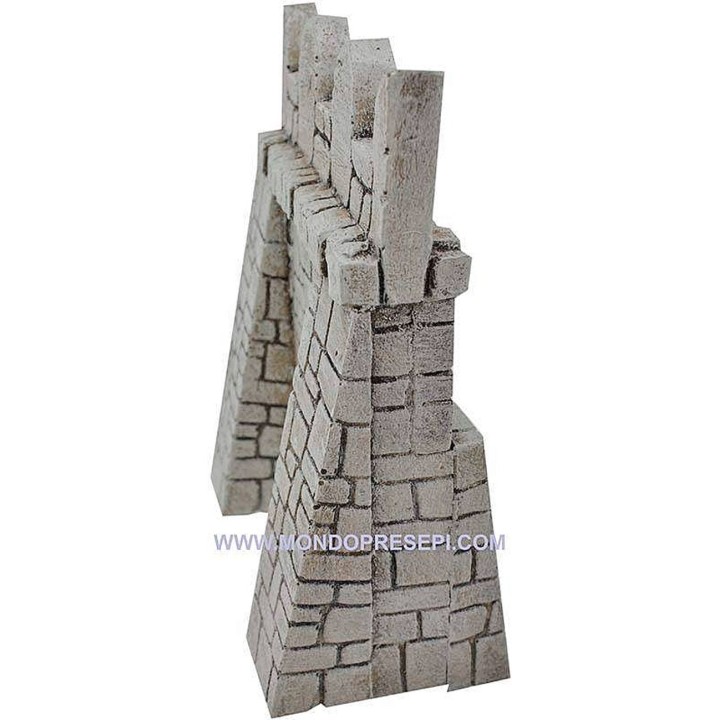Muralla fortificada de resina para castillo de belén de 12,5x17