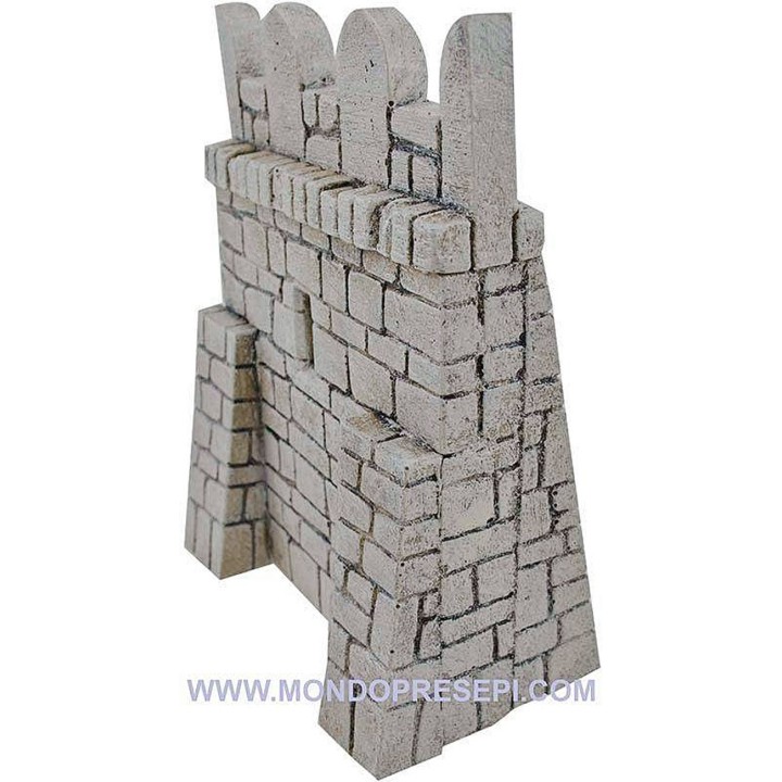 Mura fortificata in resina con pietre cm 12,5x17 h.