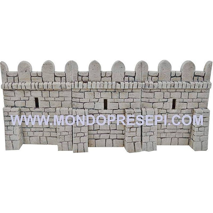 Mura fortificata in resina con pietre cm 12,5x17 h.