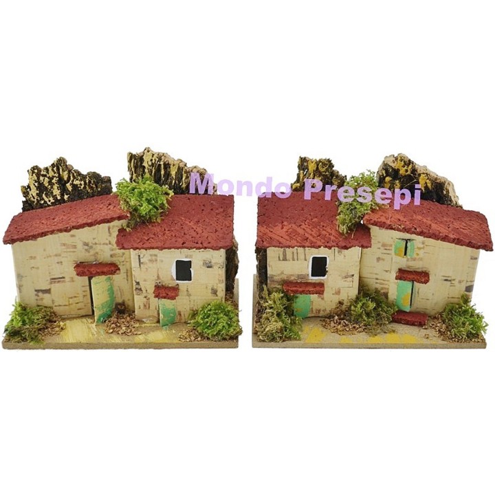 Set of 2 houses cm 10x6x5 h.