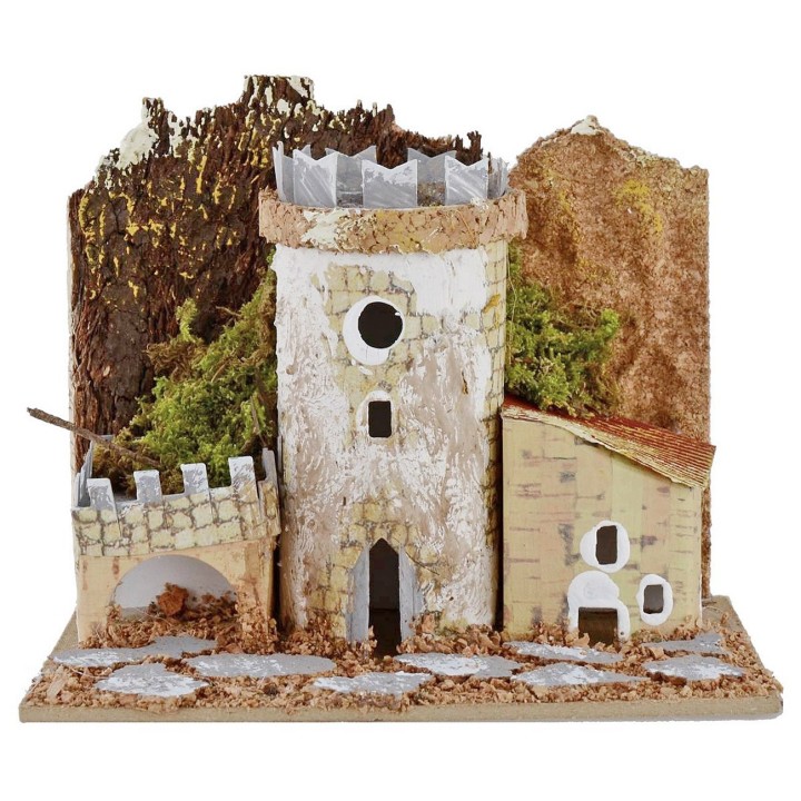 Set casette 3 pezzi per presepe cm 15,5x10x12,5 h