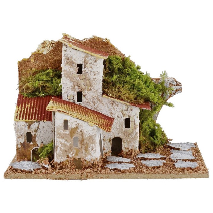 Set casette 3 pezzi per presepe cm 15,5x10x12,5 h