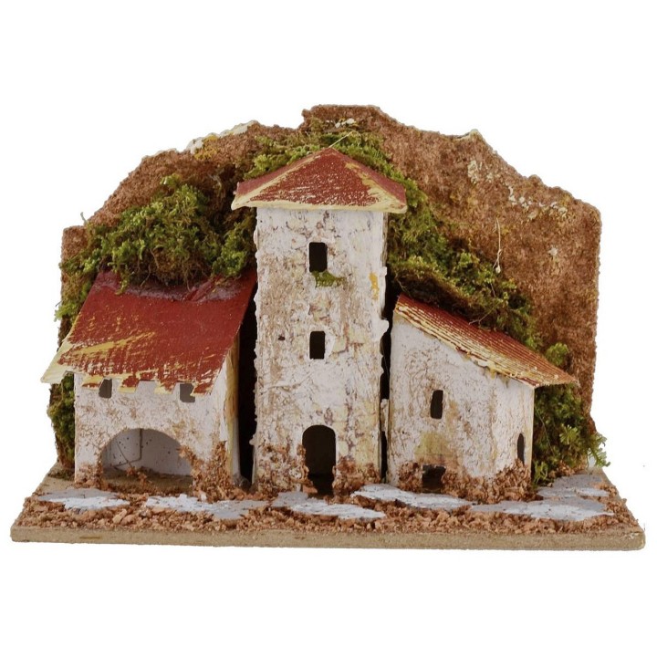 Set of 3-piece houses for creche 15.5x10x12.5 h