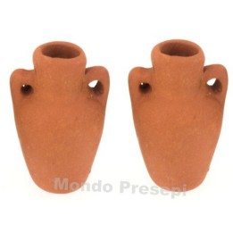 Set of 2 nativity scene amphorae 3.5 cm h. 