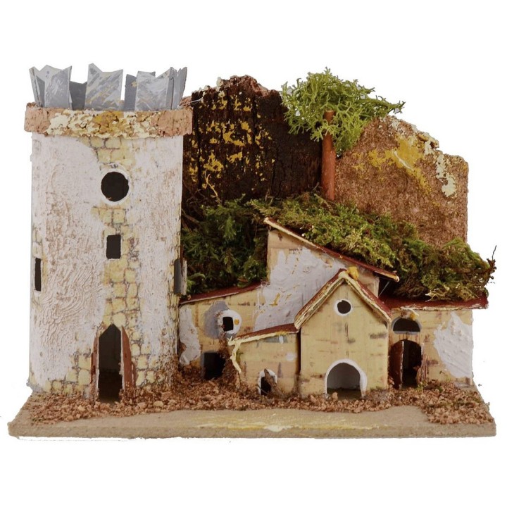 Set of 3-piece houses for creche 15.5x10x12.5 h