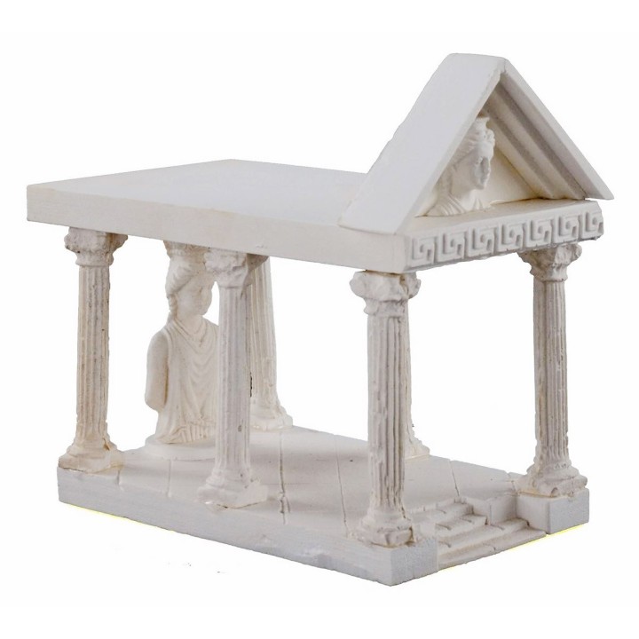 Roman temple in plaster 7.5x13.5x12.5 cm h