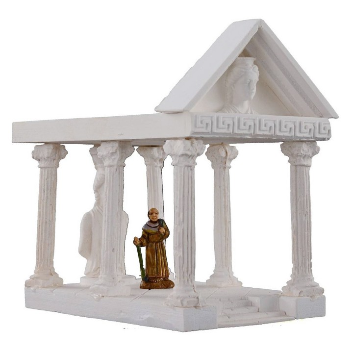 Templo Romano en yeso cm 7,5x13,5x12,5 h