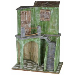 Casa con escalera y tienda de 58x43x83 cm de altura para