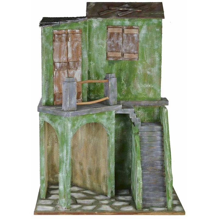 Casa con escalera y tienda de 58x43x83 cm de altura para