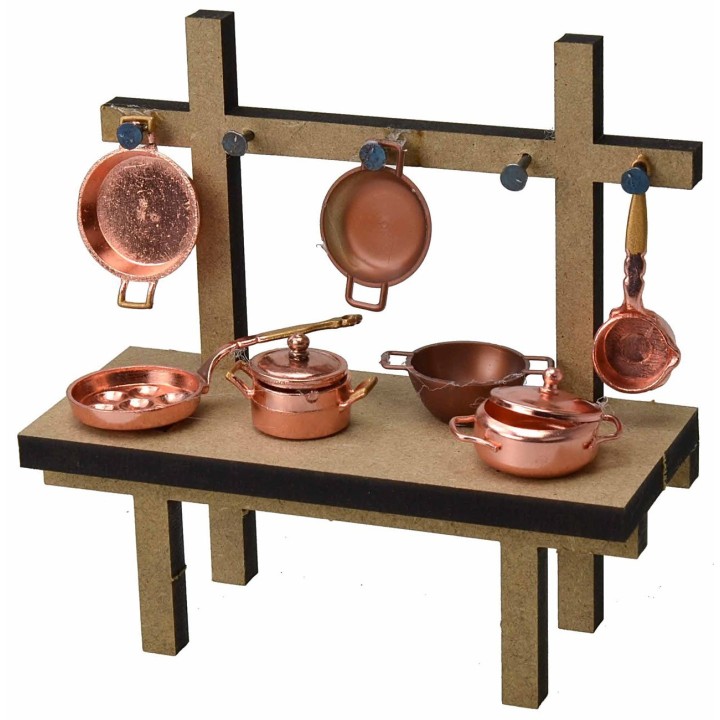 Coppersmith stall 12,5X5,5X12,5 cm for Nativity scene