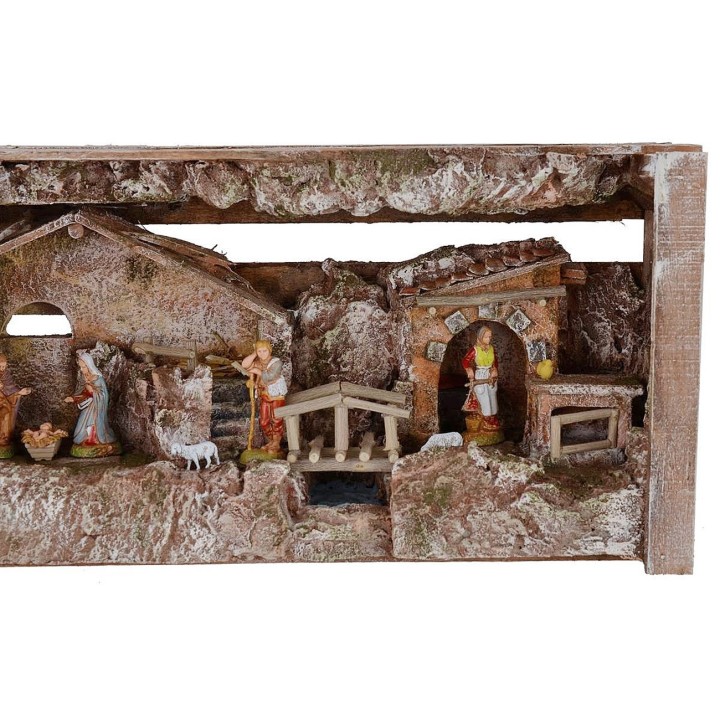 Presepe completo di statue Landi Moranduzzo con capanna e