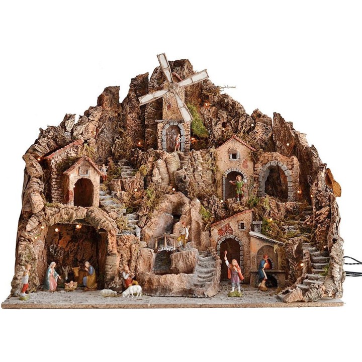Presepe completo di statue Landi cm 80x45x66 h. 