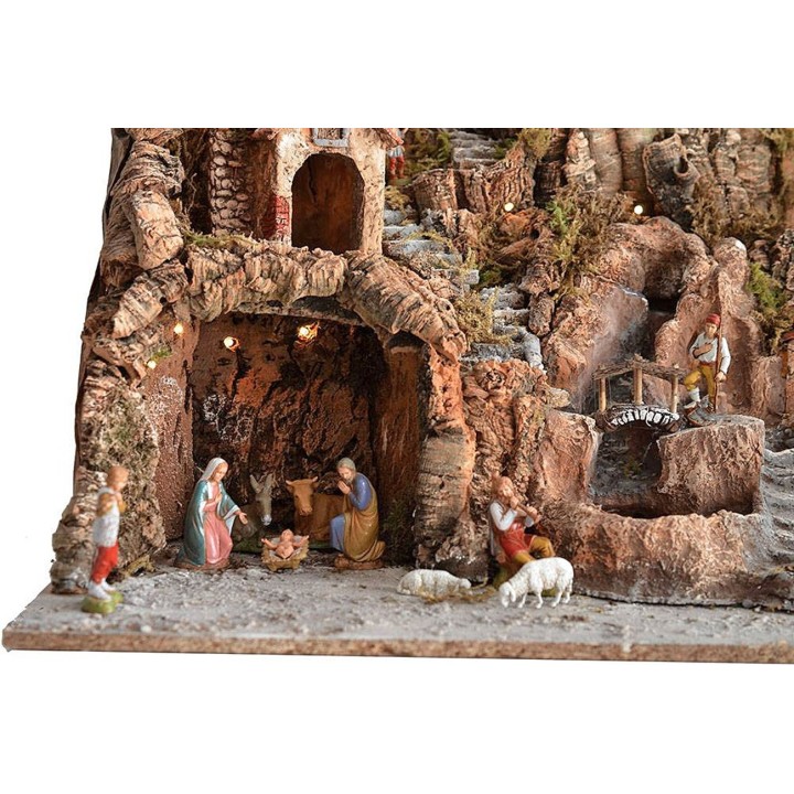 Complete nativity scene with Landi statues cm 80x45x66 h.