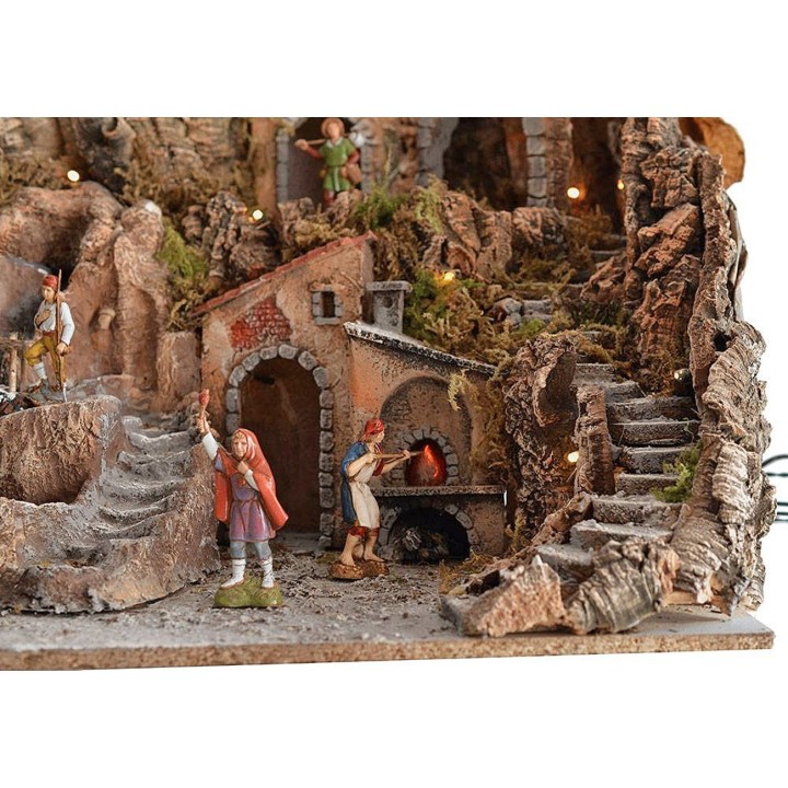 Complete nativity scene with Landi statues cm 80x45x66 h.