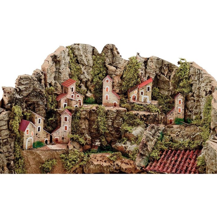 Nacimiento con fuente y luces cm 45x30x38 h.