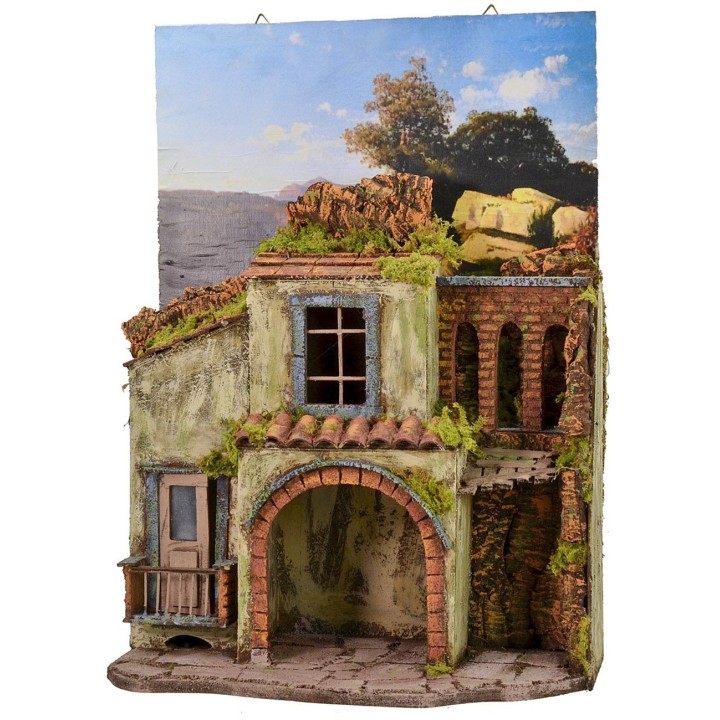 Belén con cuadro para colgar cm 39,5x19x55 h