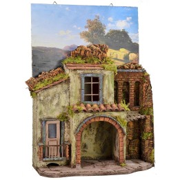 Presepe con quadro da appendere cm 39,5x19x55 h