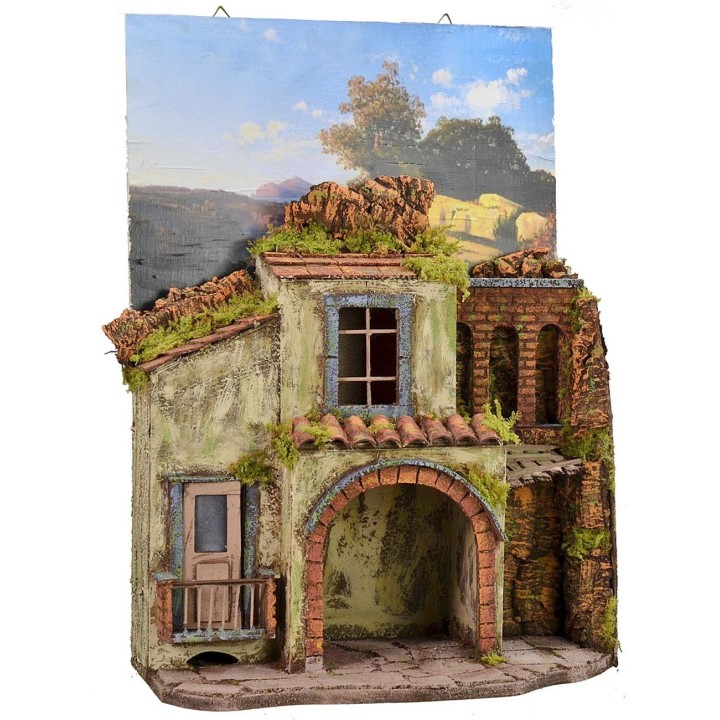 Nativity scene with hanging frame cm 39.5x19x55 h