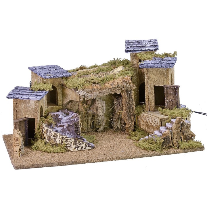 Pesebre iluminado cm 57x34x31,5 h