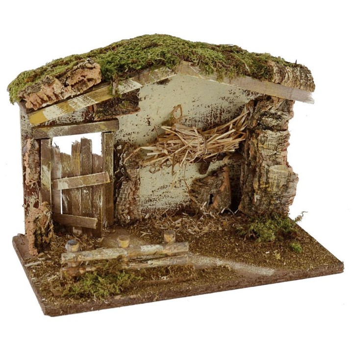 Cabaña de 33x18,5x23,5 cm de altura para Natividad de 10-12 cm