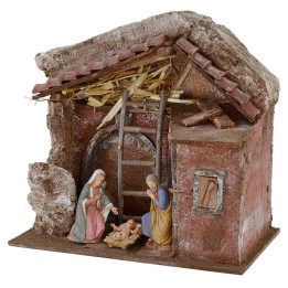 Cabaña completa de Natividad Landi 10 cm con arcos cm