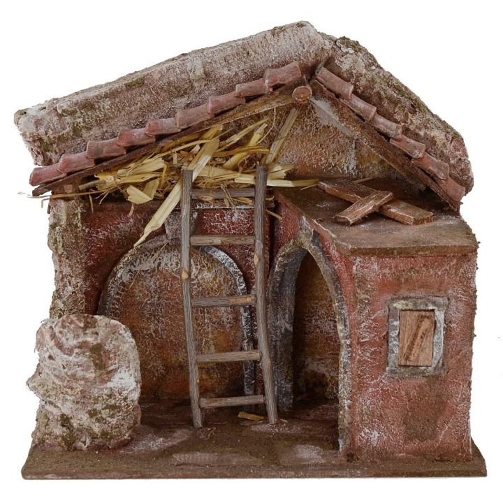 Capanna con archi cm 24x14,5x23,5 h per Natività da 10 cm