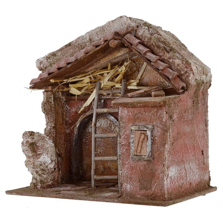 Capanna con archi cm 24x14,5x23,5 h per Natività da 10 cm