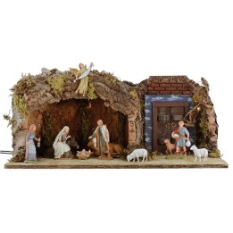 Cueva con portón iluminado de 12 cm 49x25x20 h completa con