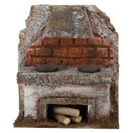 Cucina con cappa per presepe cm 10x5x11,5 h. 
