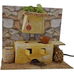 Cocina con horno funcional de 19x14x16 cm h.
