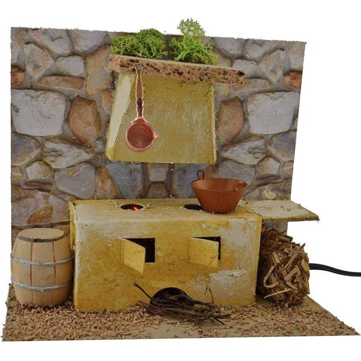 Cucina con forno funzionante cm 19x14x16 h.