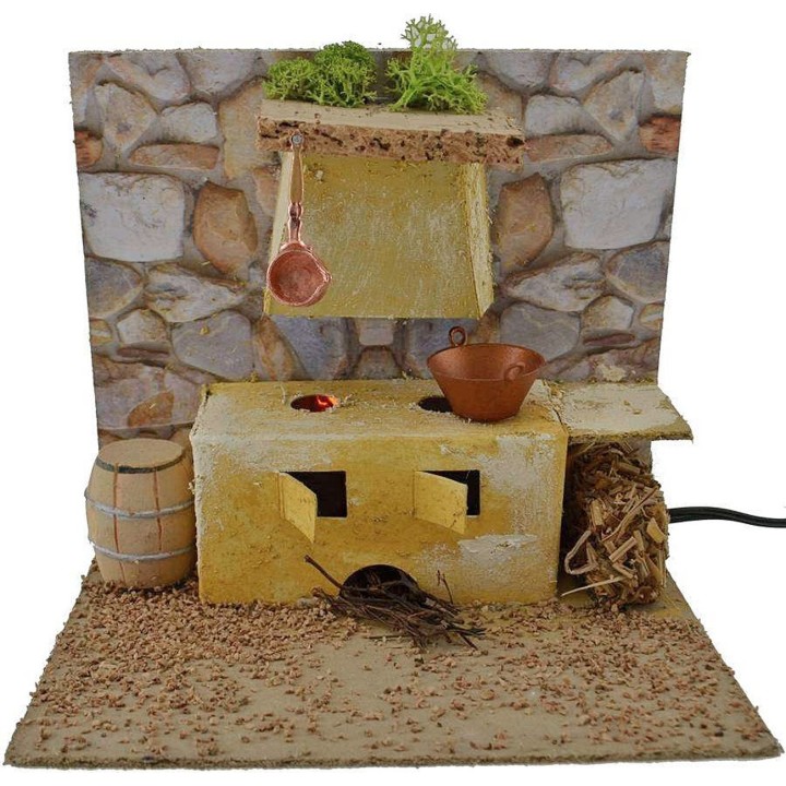 Cucina con forno funzionante cm 19x14x16 h.