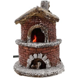 Horno de resina funcional para belén de 11,5x11x15,5 cm h.