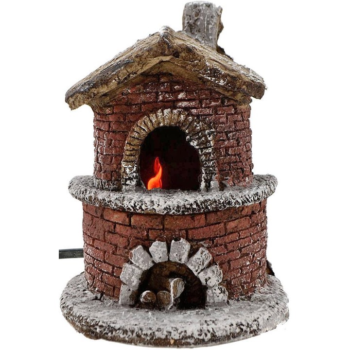 Horno de resina funcional para belén de 11,5x11x15,5 cm h.