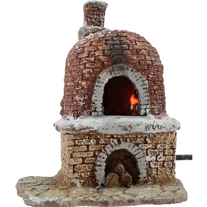 Forno in resina presepe funzionante cm 13x11x15 h.